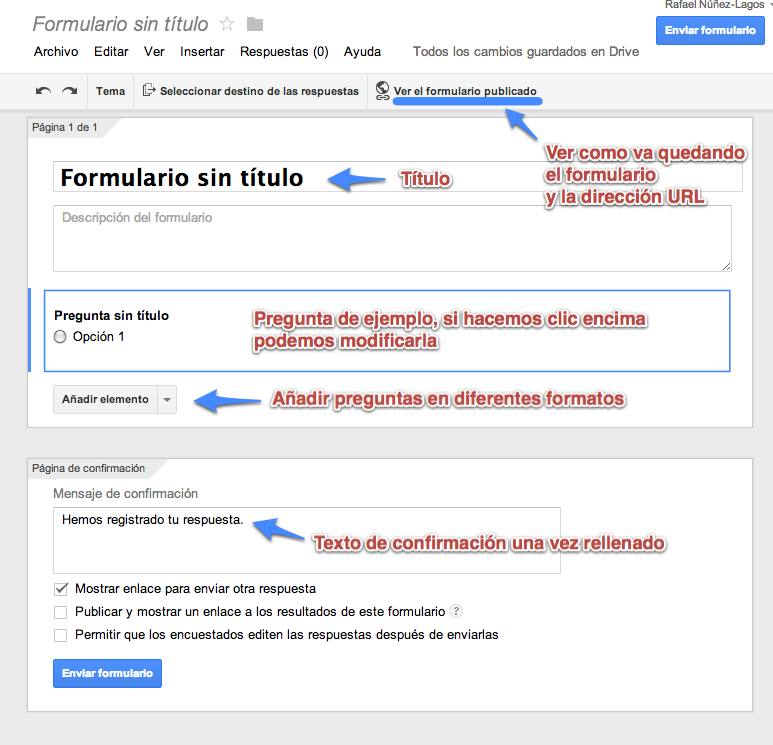 Formulario google drive ejemplo