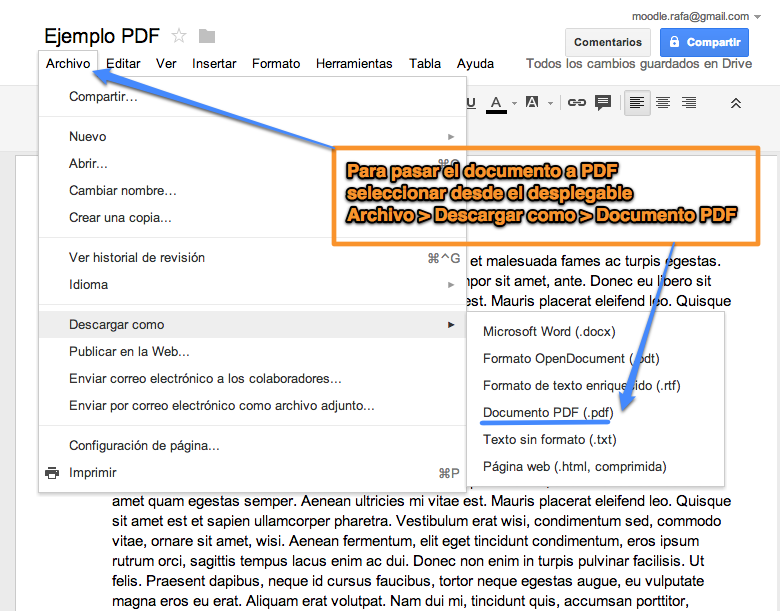Como hacer PDF's con Google Drive en 3 pasos | Ayuda G ...