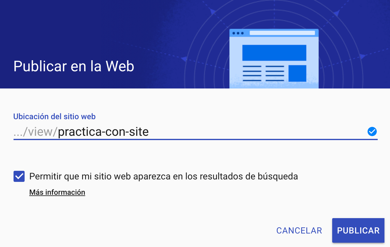 Publicar la web